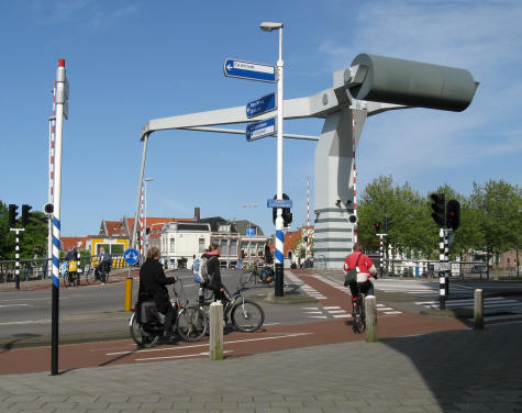 Modern Dutch Draw Bridge, Haarlem Holland